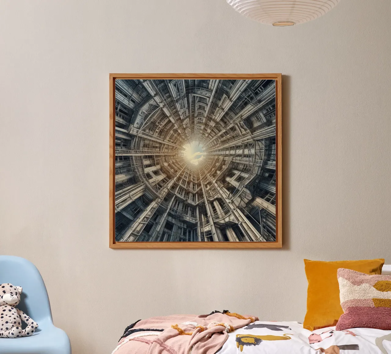 Sphere 040 - Futuristic Tunnel-Like Architecture Alu-Dibond von Spheres