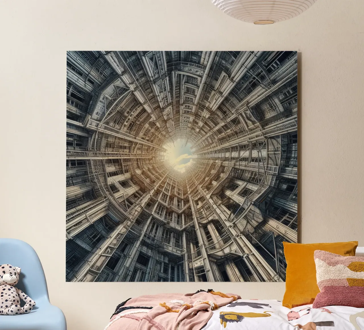 Sphere 040 - Futuristic Tunnel-Like Architecture alluminio dibond da Spheres