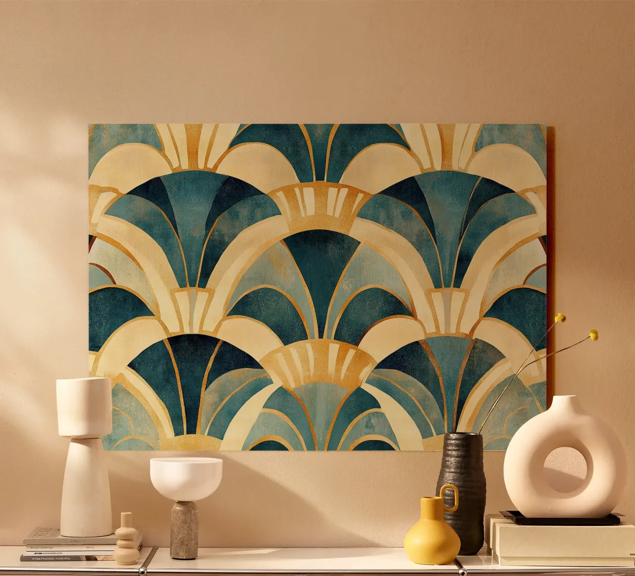 Art déco "Shimmering Perspectives" alluminio dibond da Nikis Art Studio