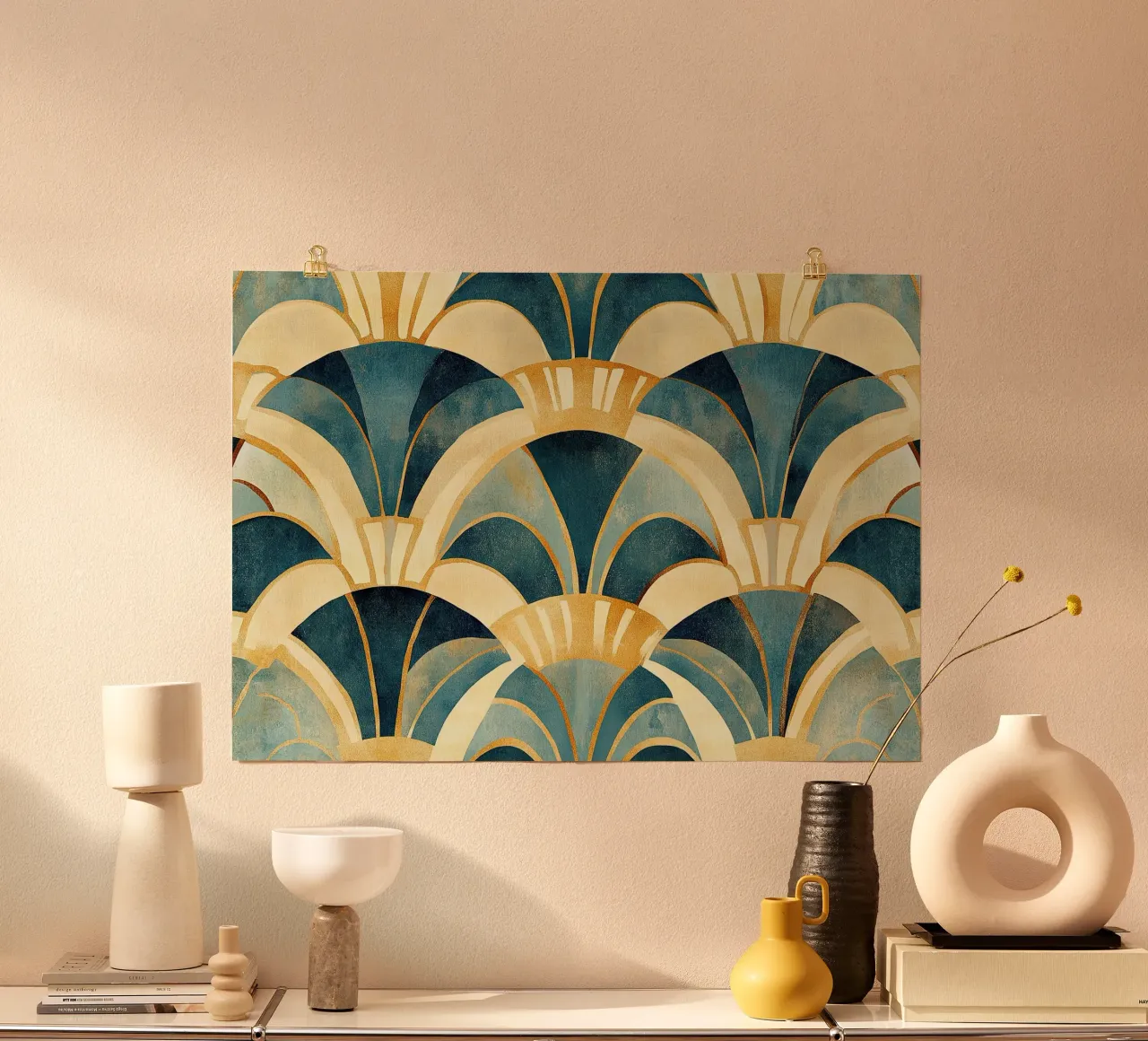 Art déco "Shimmering Perspectives" poster da Nikis Art Studio