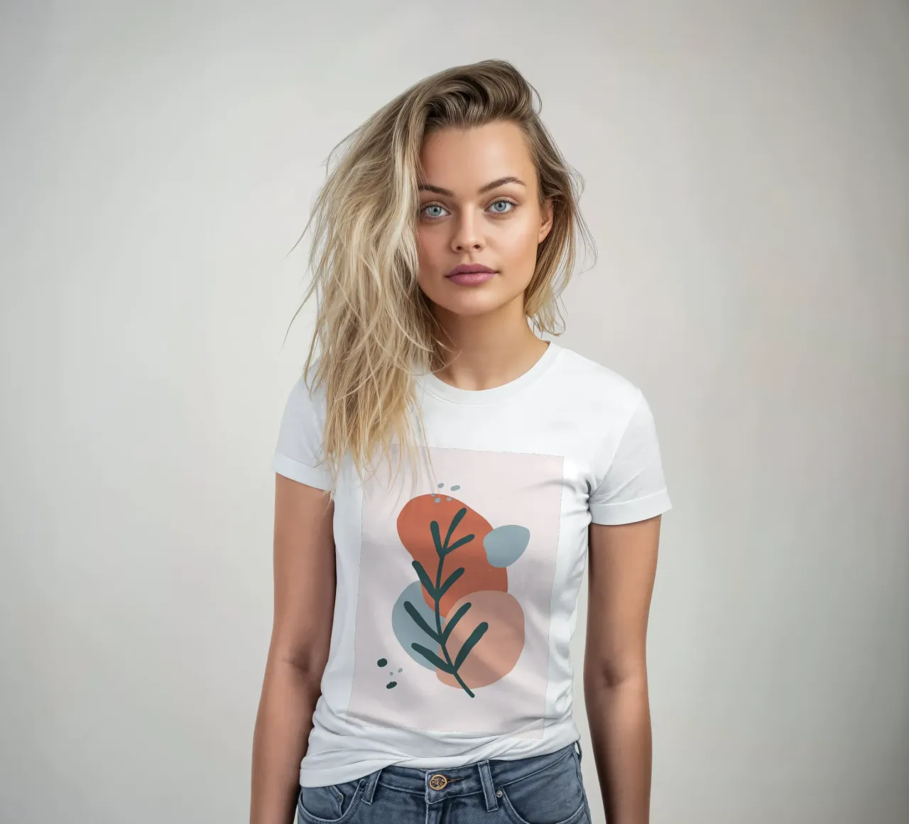 Dark green branch t-shirt ajusté pour femmes de LisaArtes