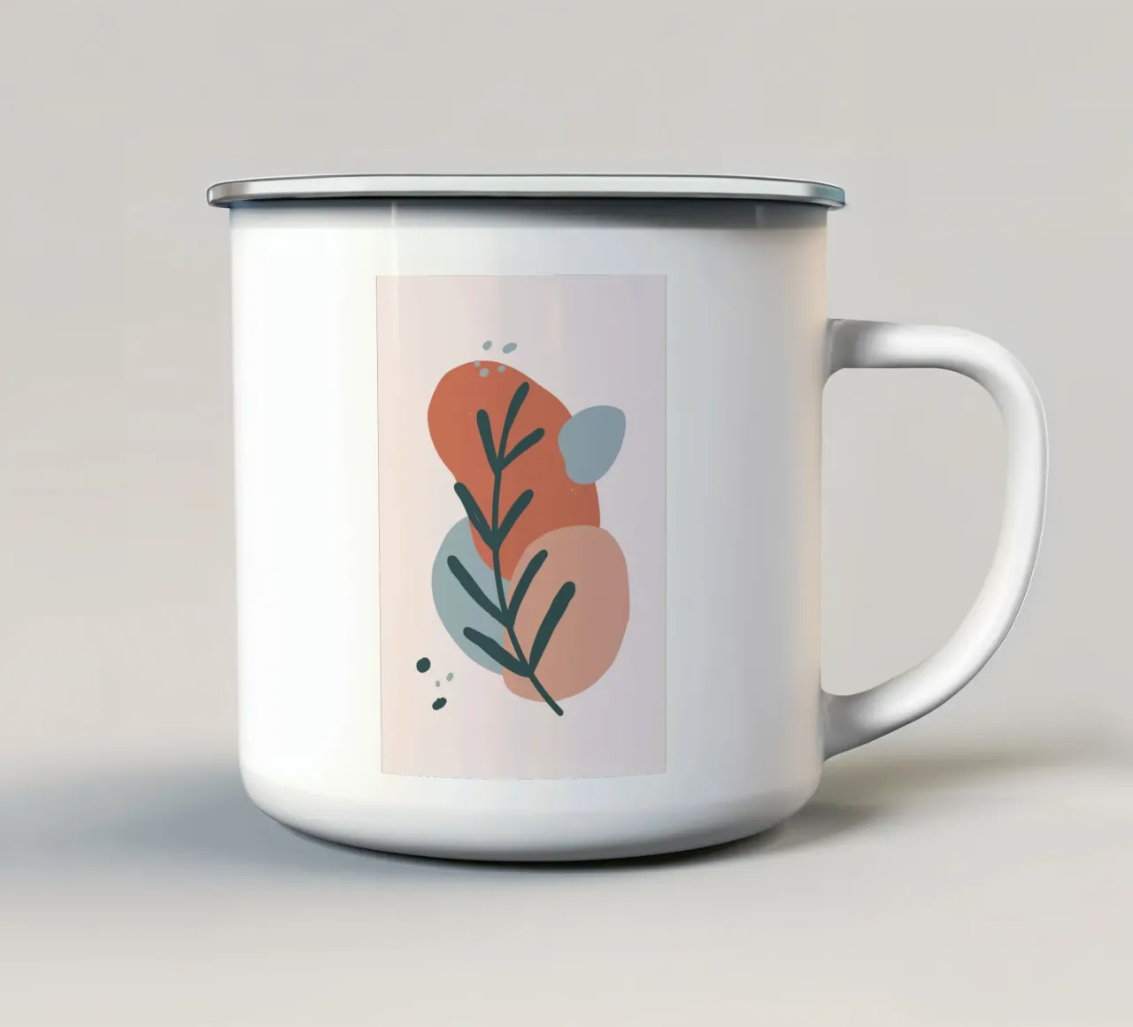 Dark green branch tazza in smalto da LisaArtes