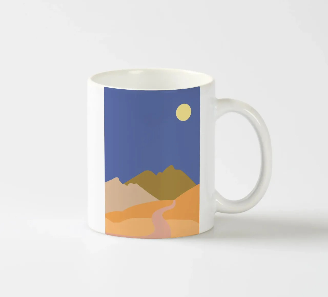Desert Moon  |  Minimal Art  |  Organic Shapes tazza in ceramica da PrintCessStudio
