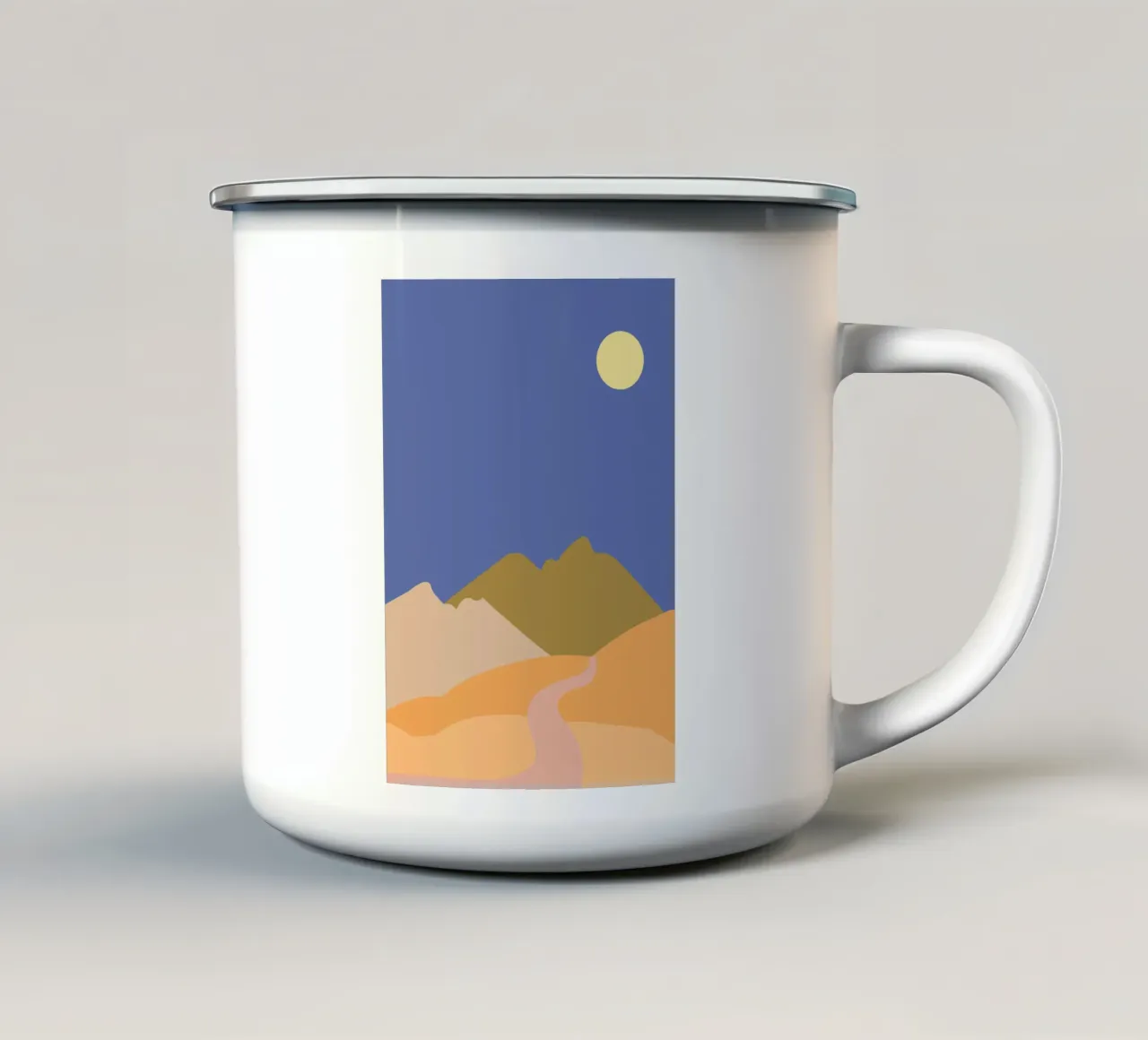 Desert Moon  |  Minimal Art  |  Organic Shapes tazza in smalto da PrintCessStudio
