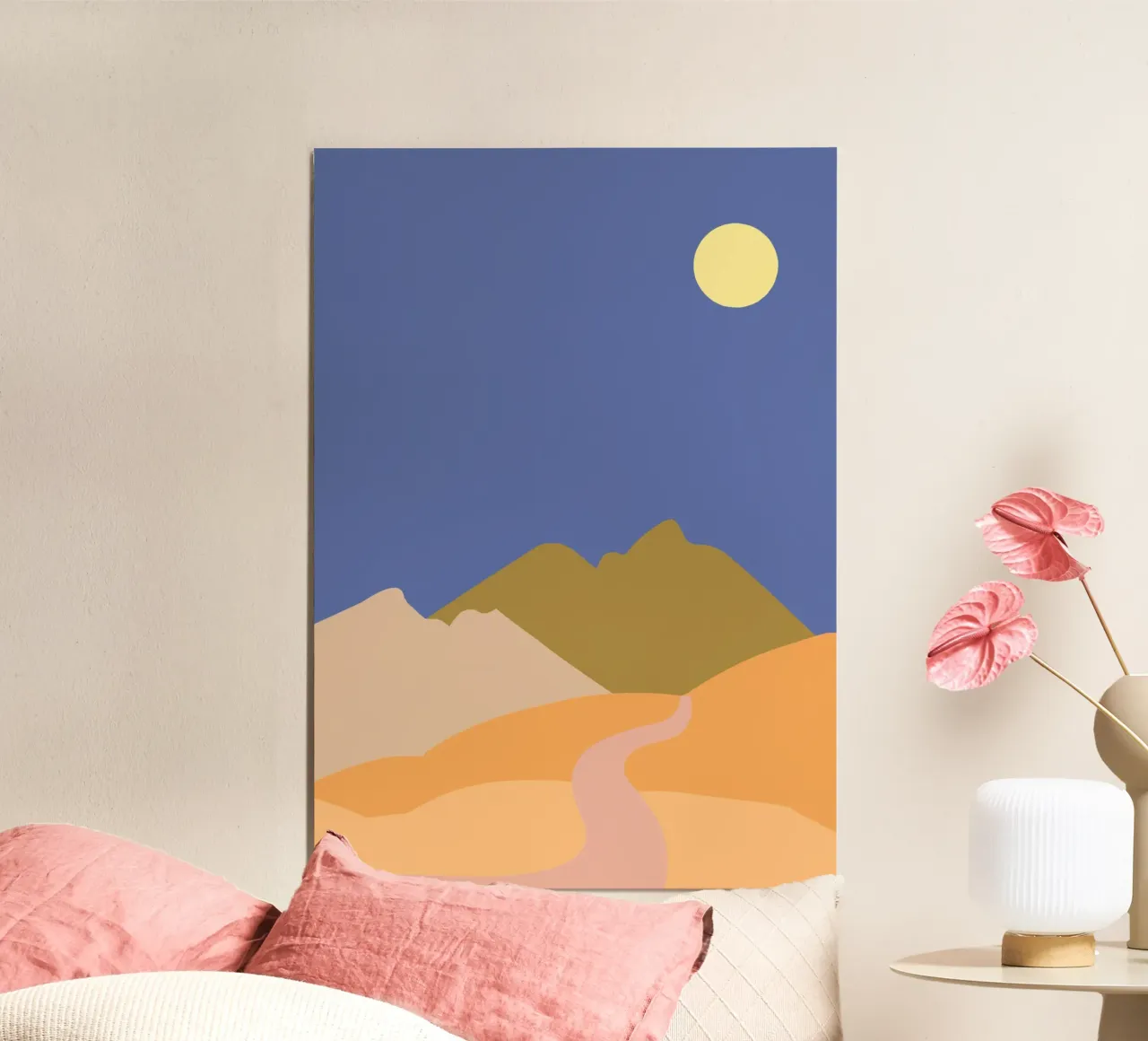 Desert Moon  |  Minimal Art  |  Organic Shapes alluminio dibond da PrintCessStudio