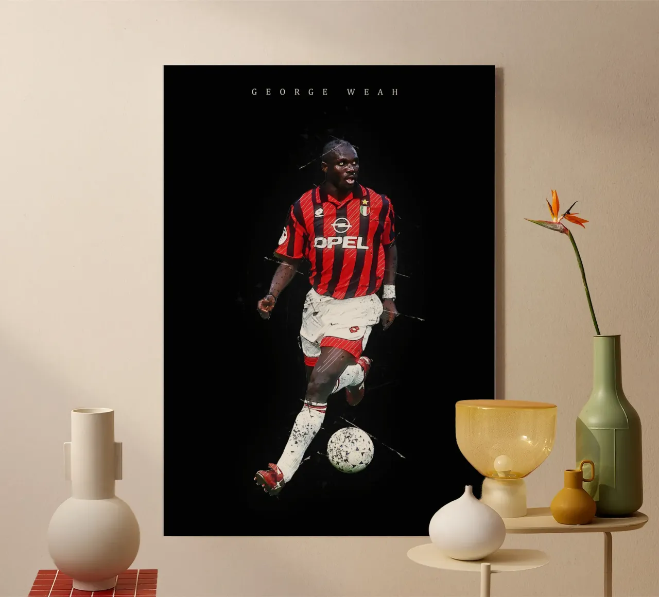 George Weah plexiglass da tenten