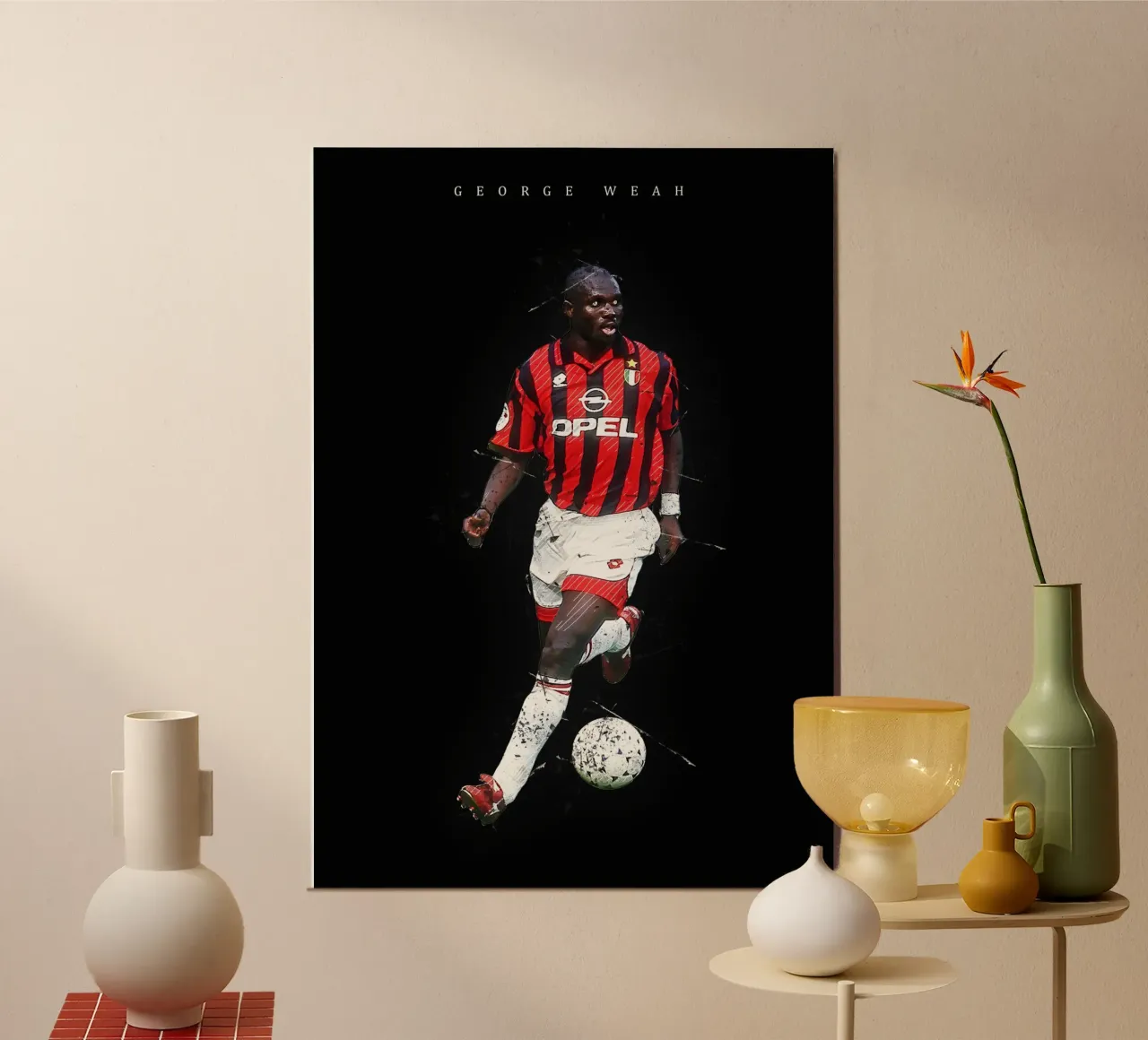 George Weah alluminio dibond da tenten