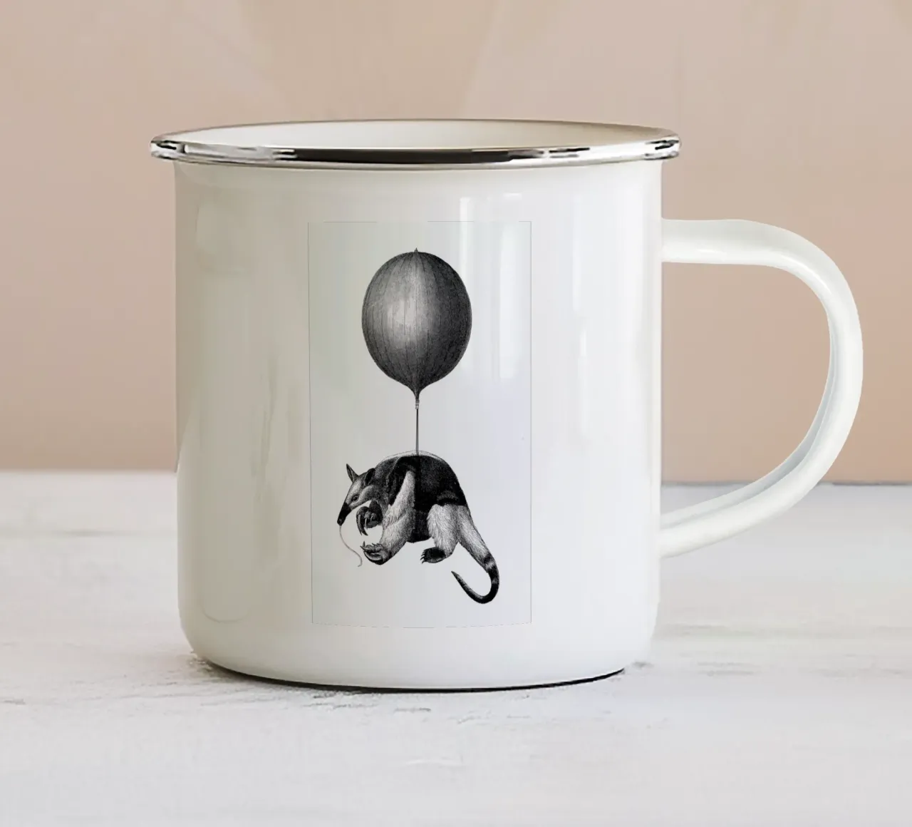 Anteater Balloon tazza in smalto da The Gently Unfurling Sneak