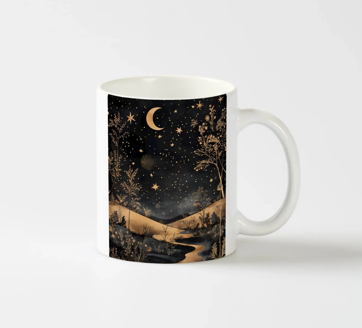Celestial Landscape ceramic mug by IamHomeStudio