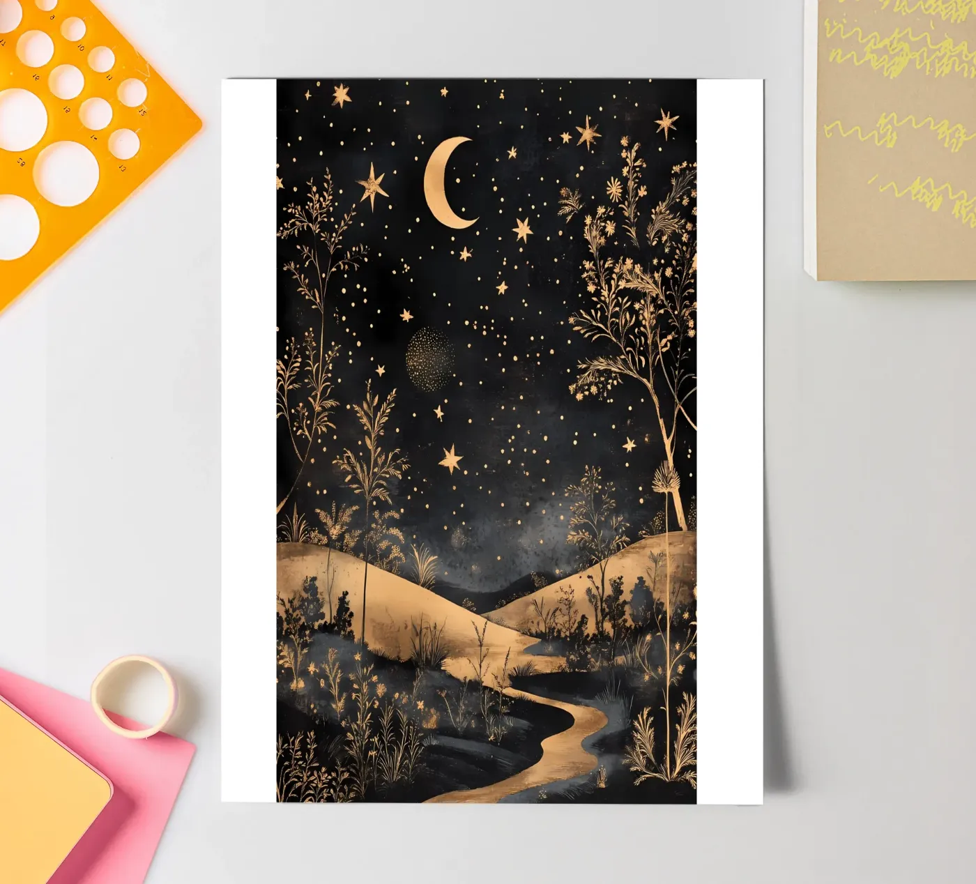 Celestial Landscape sticker sheet by IamHomeStudio