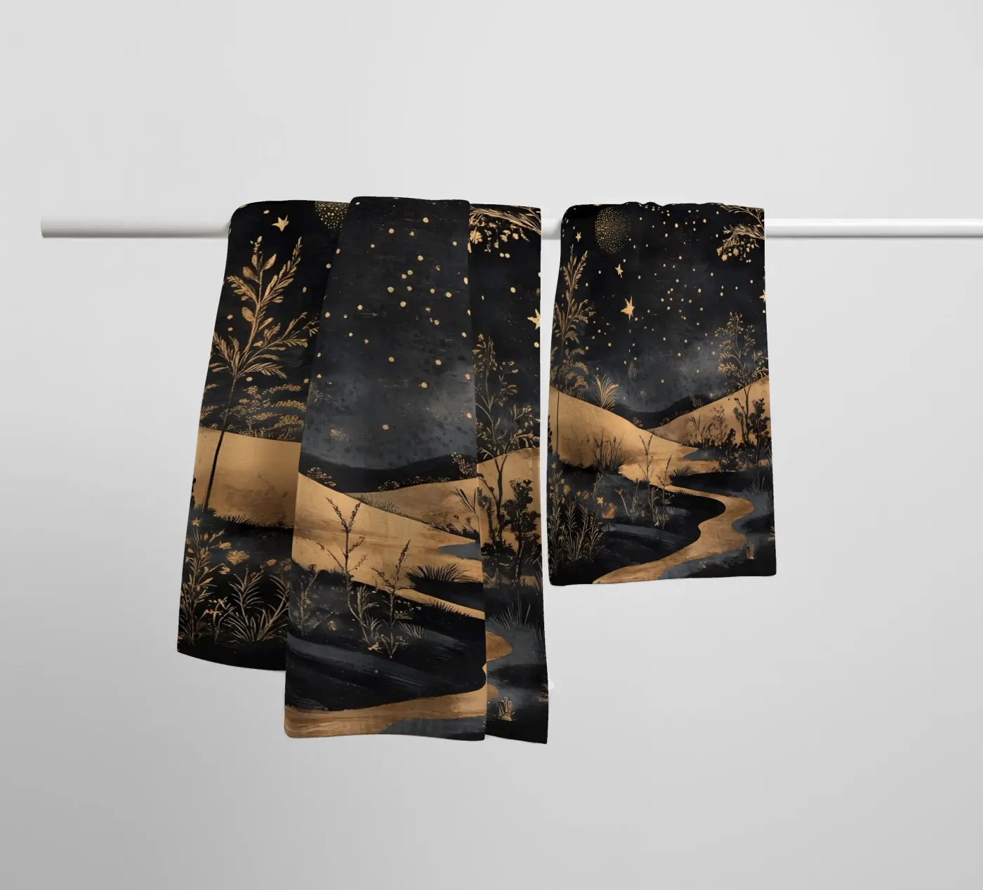 Celestial Landscape towel by IamHomeStudio