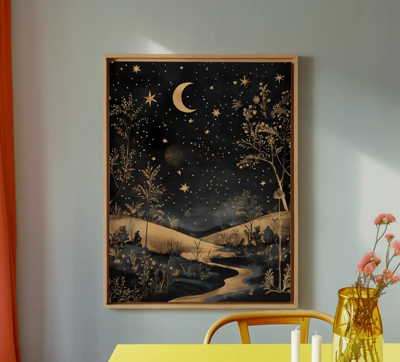 Celestial Landscape canvas by IamHomeStudio