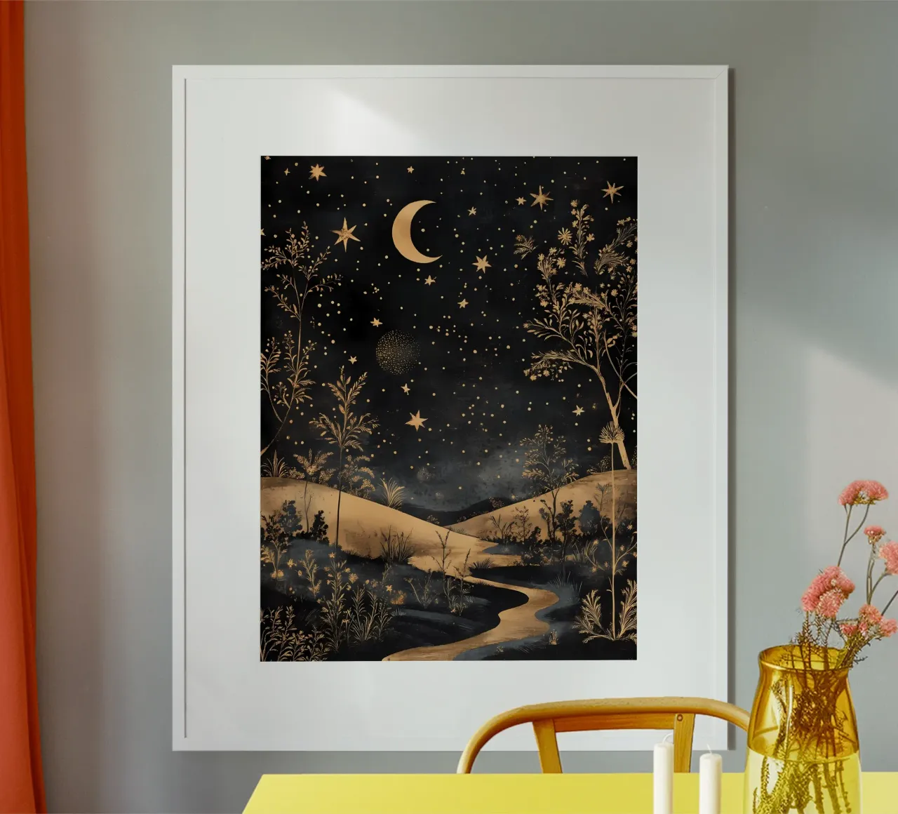 Paesaggio celeste carta hahnemühle da IamHomeStudio