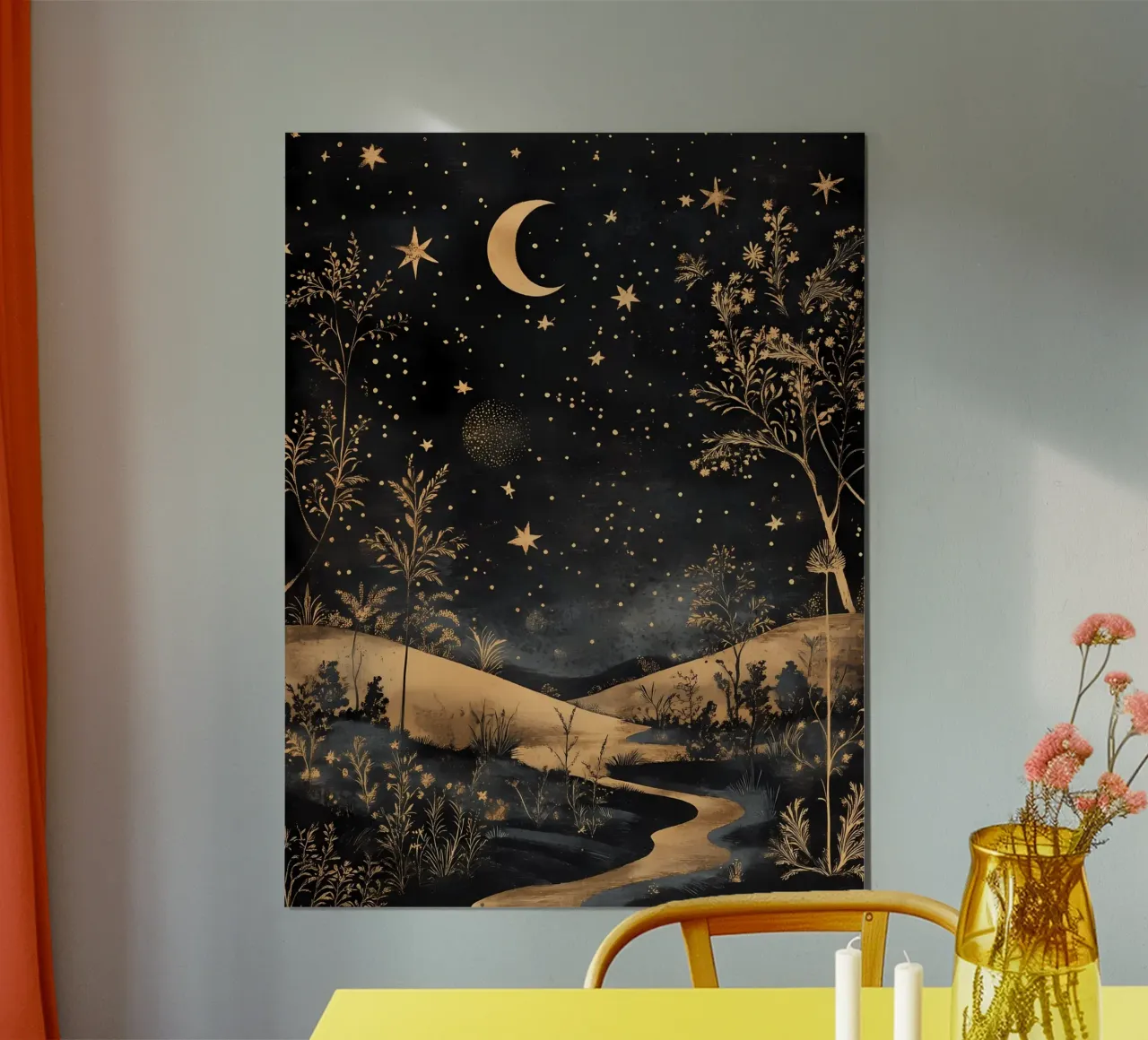 Paesaggio celeste carta hahnemühle da IamHomeStudio