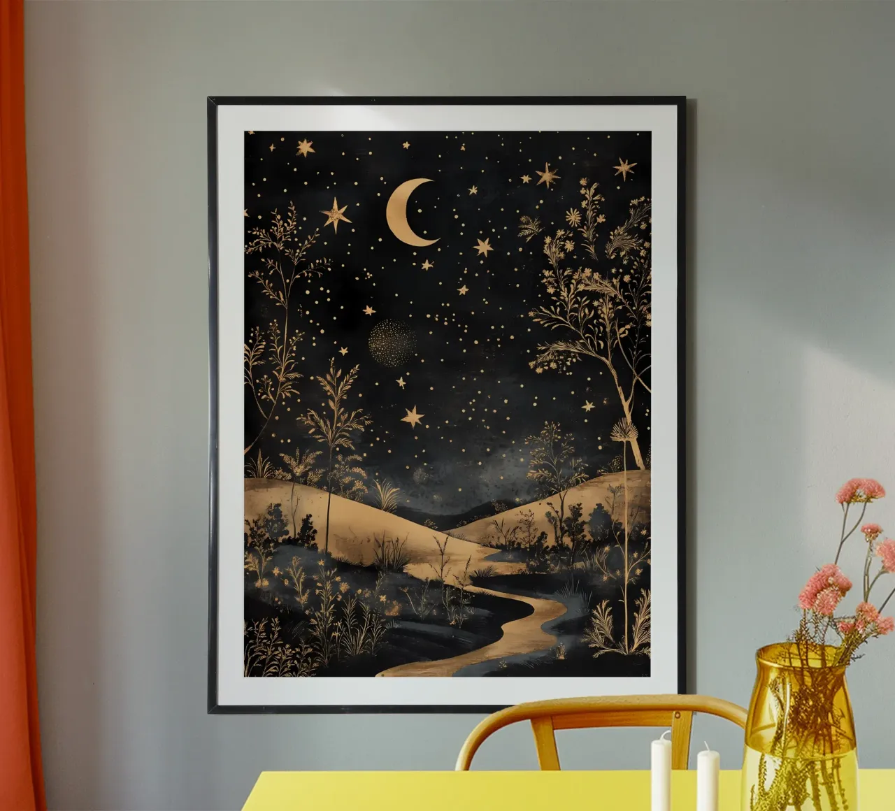 Paesaggio celeste carta hahnemühle da IamHomeStudio