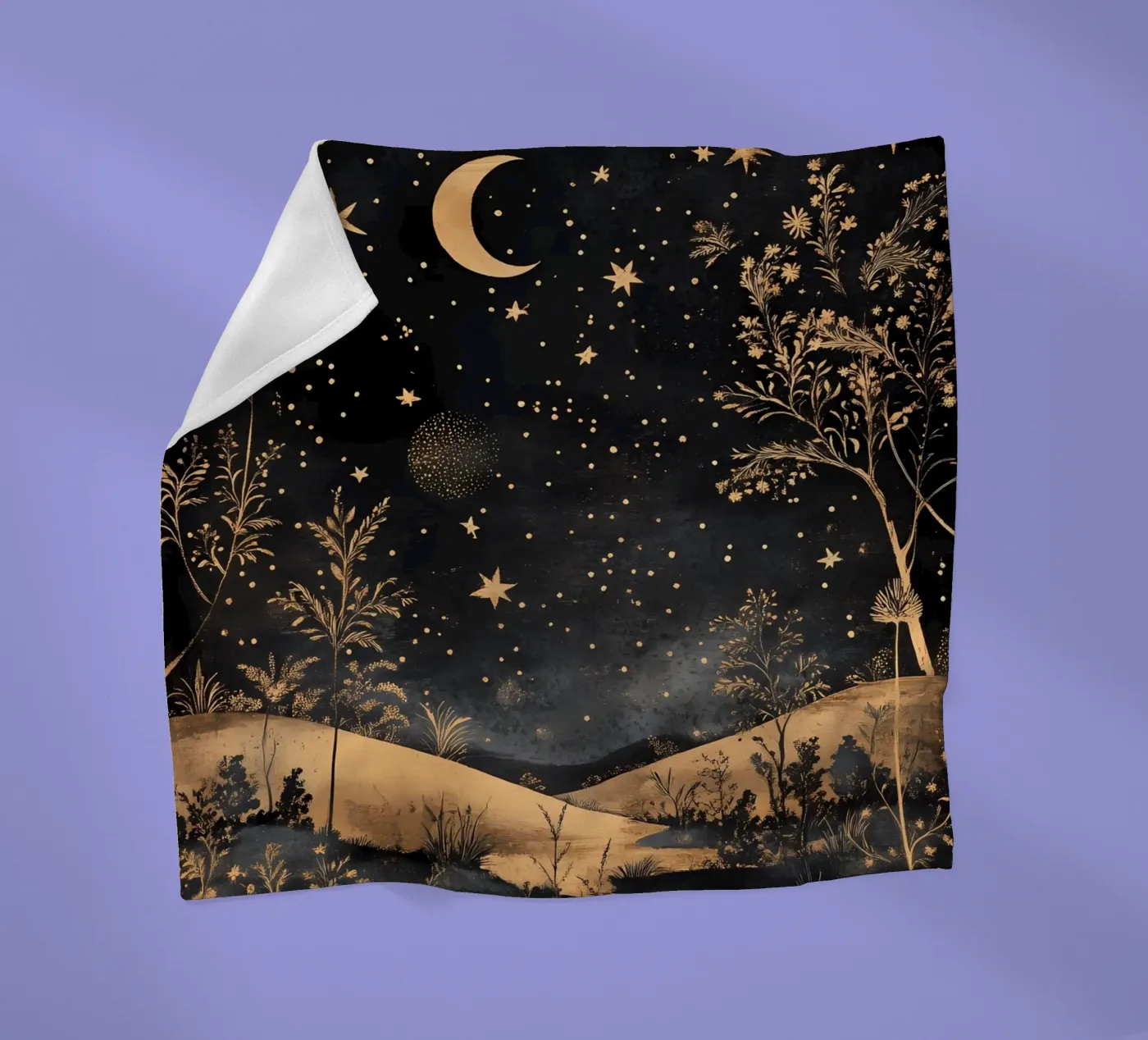Celestial Landscape fleece blanket by IamHomeStudio