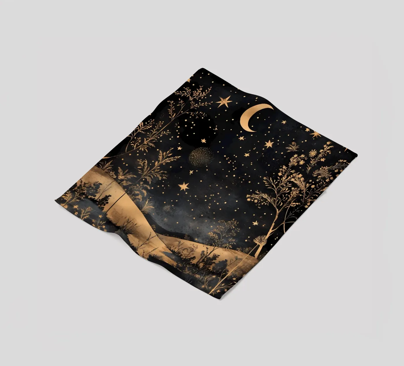 Celestial Landscape fleece blanket by IamHomeStudio