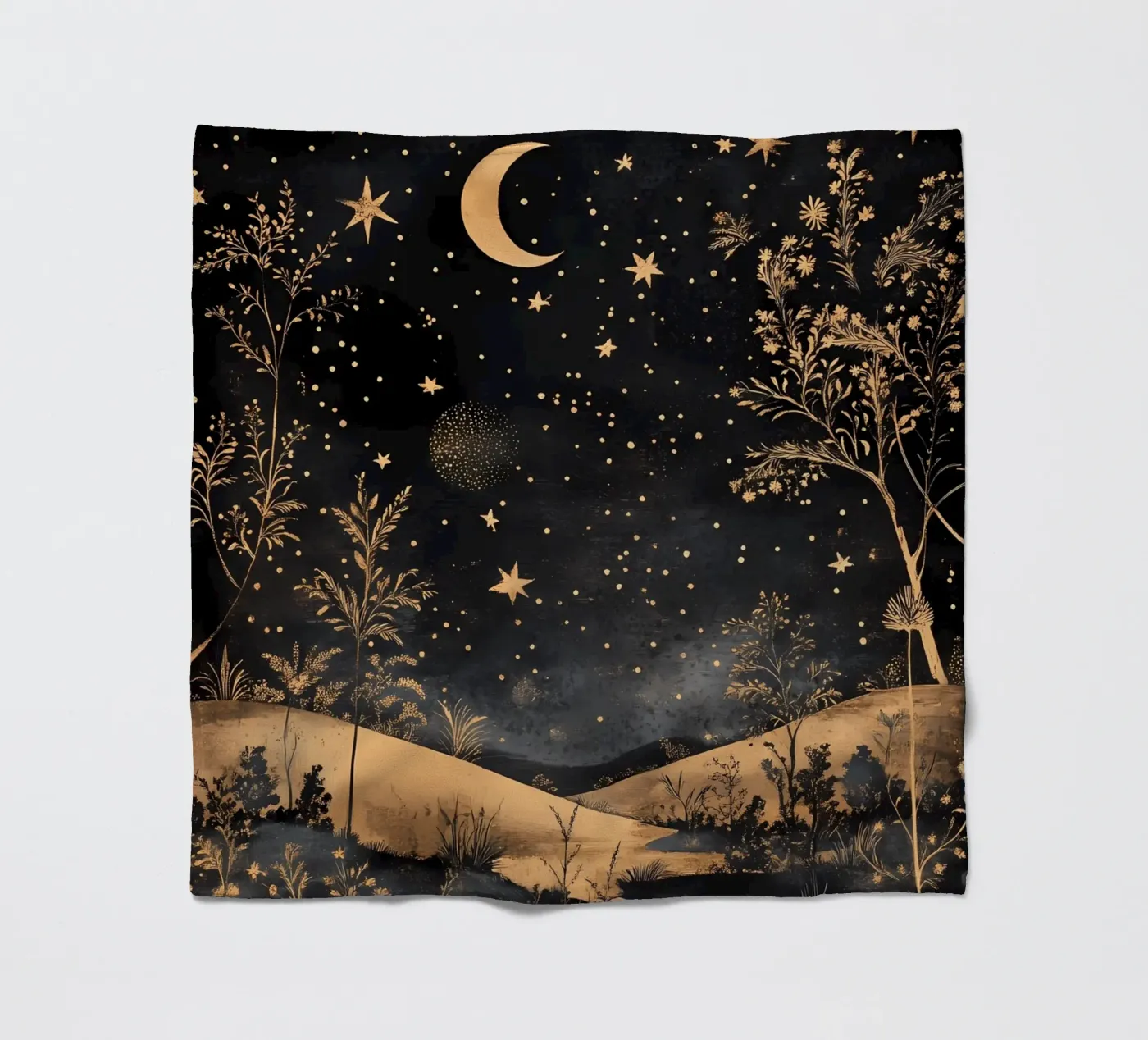 Celestial Landscape fleece blanket by IamHomeStudio