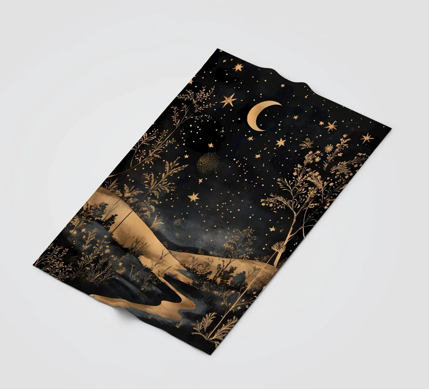 Celestial Landscape fleece blanket by IamHomeStudio