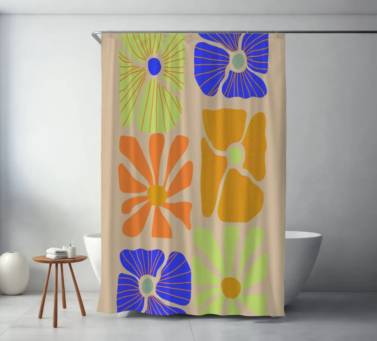 Floral Vibes  |  Flower Power  | Art Print tenda da doccia da PrintCessStudio