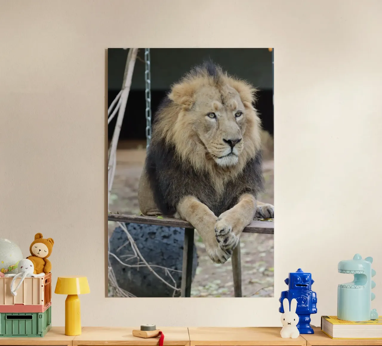 Leone malinconico plexiglass da Alexandra Joseph Fotomomente