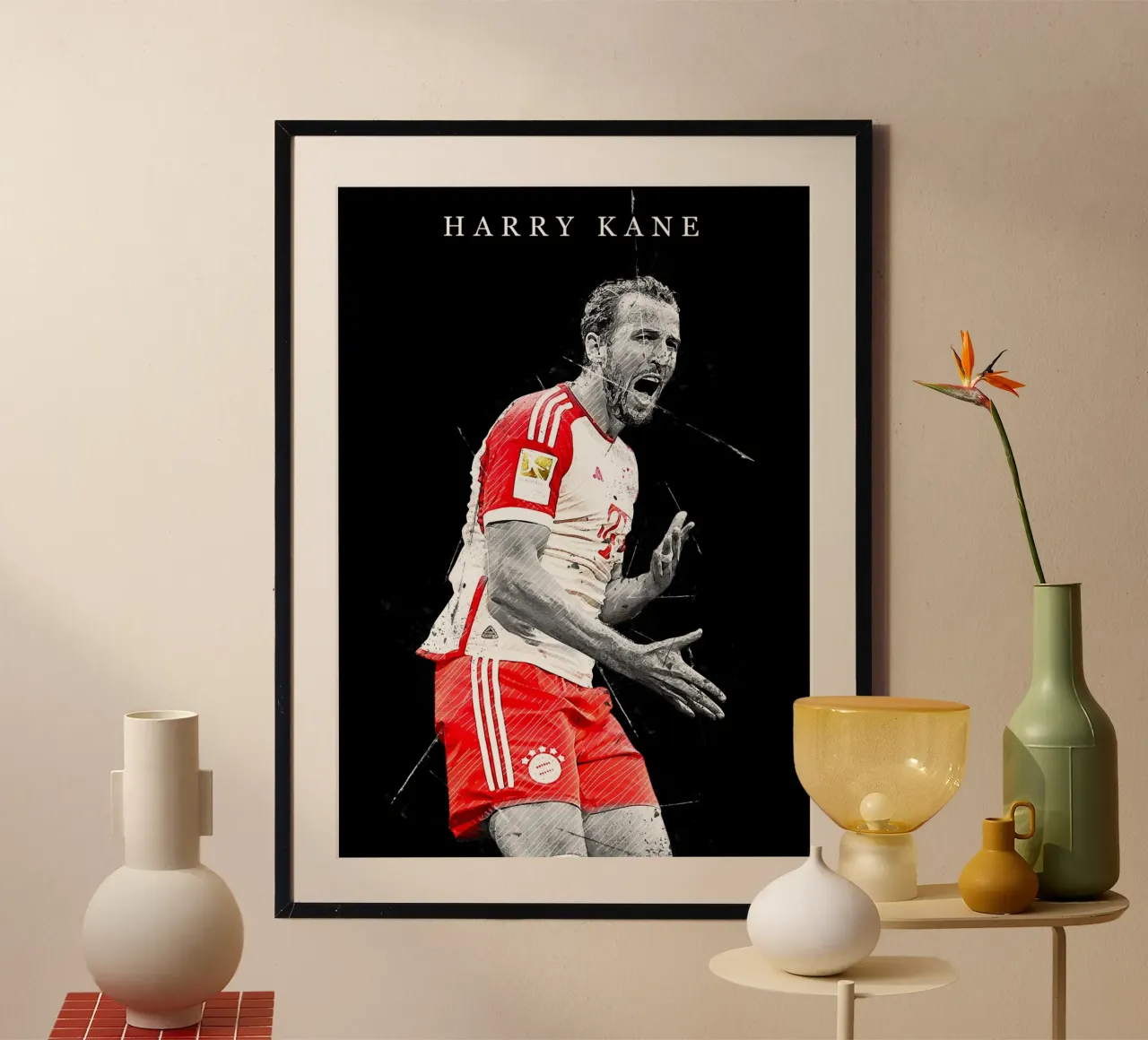 Harry Kane Bayern Munich poster con telaio in plastica da tenten