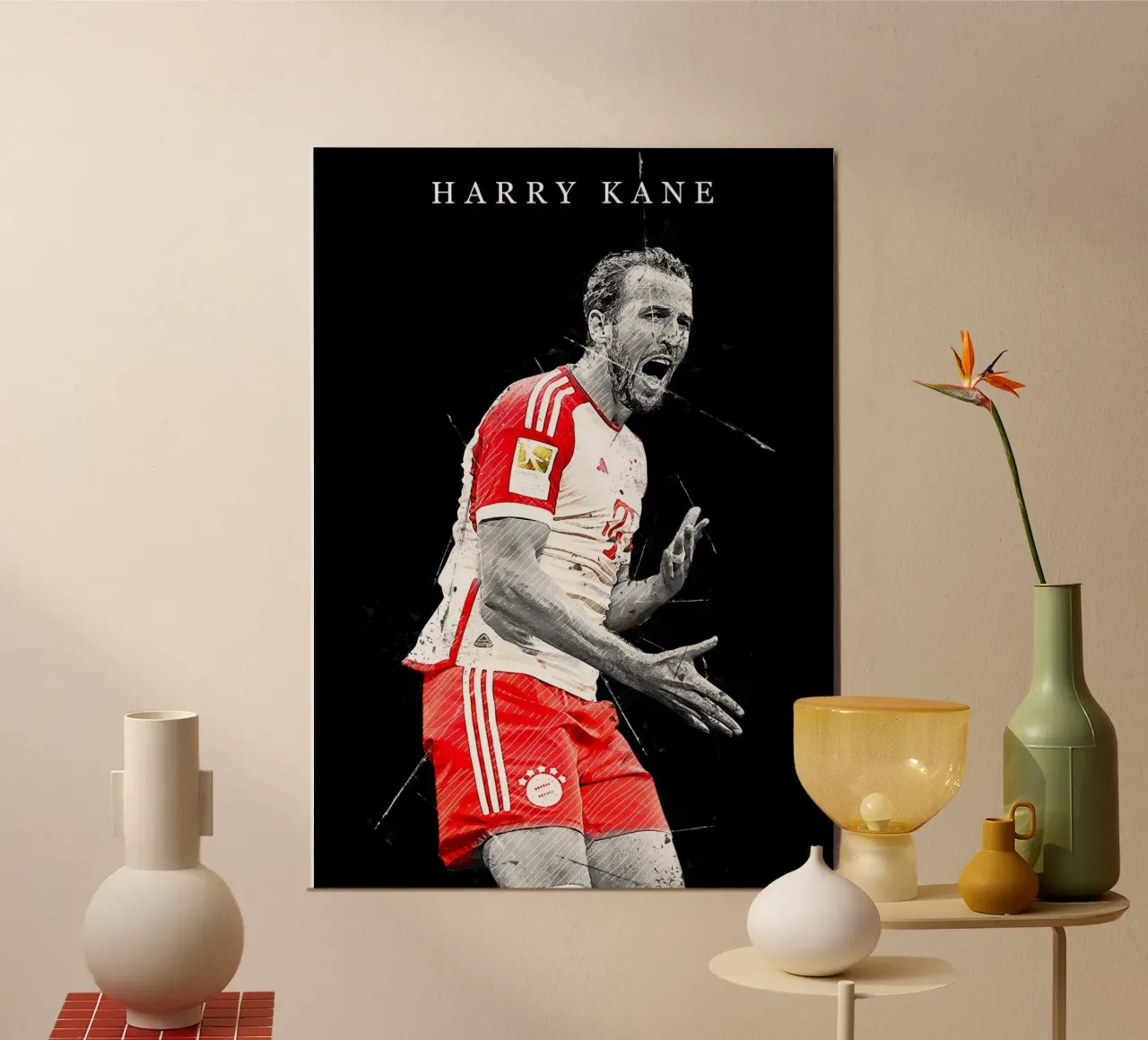 Harry Kane Bayern Munich poster con telaio in plastica da tenten