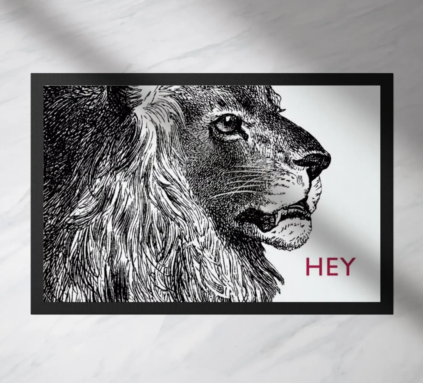 Hey Lion zerbino da The Gently Unfurling Sneak