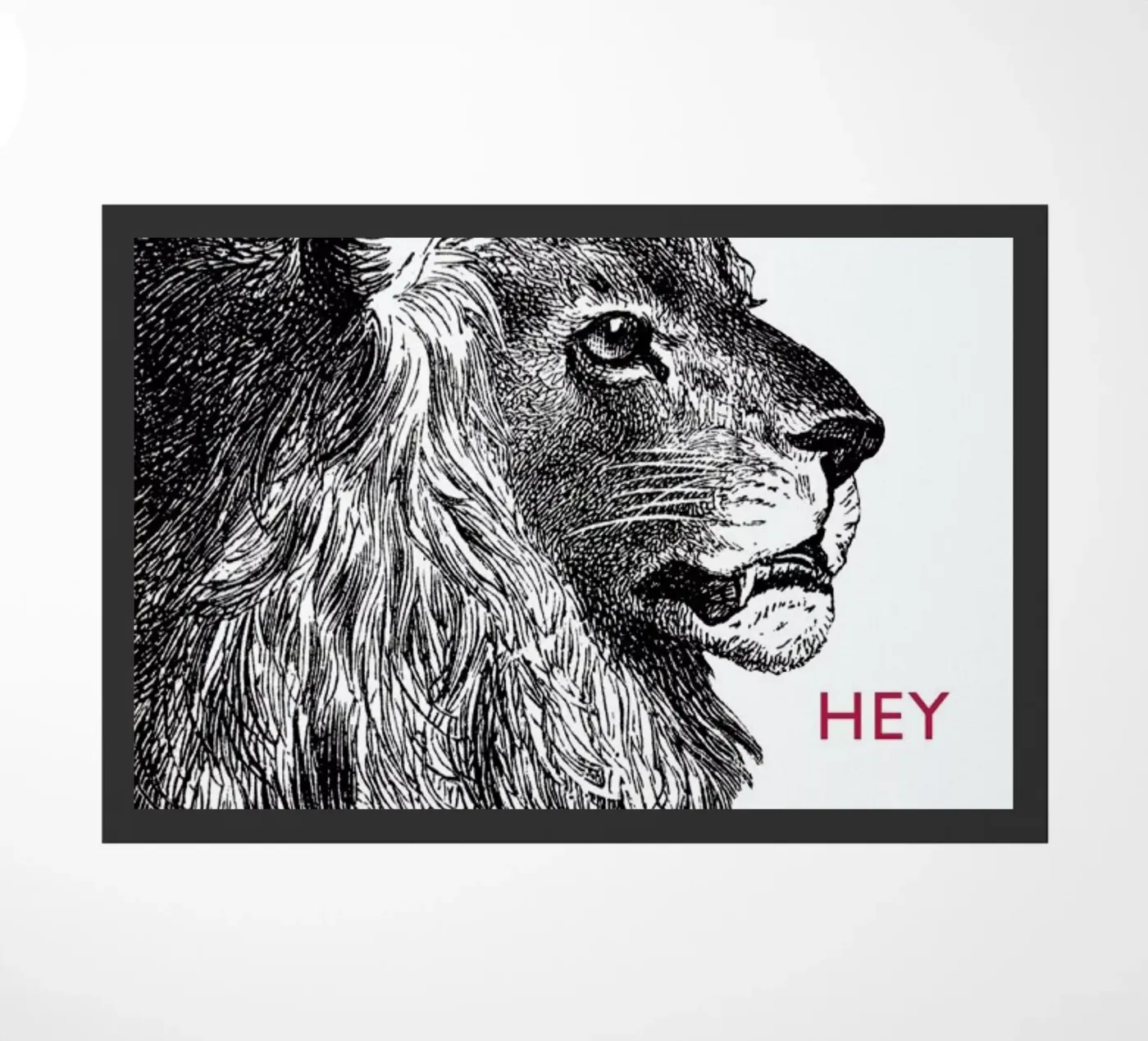 Hey Lion zerbino da The Gently Unfurling Sneak