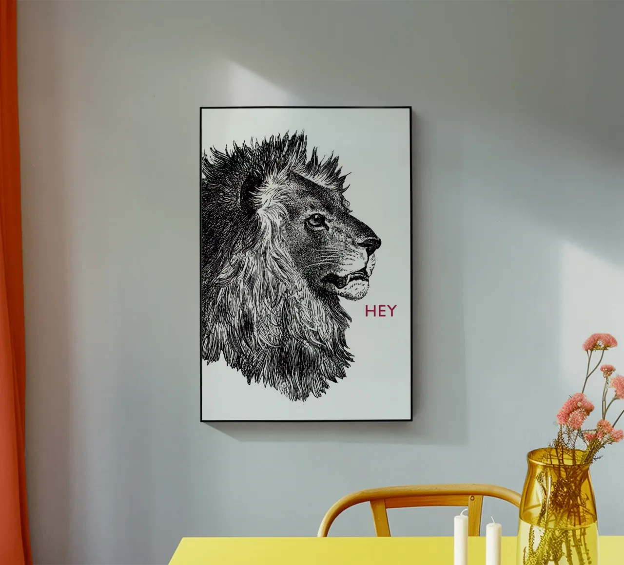 Hey Lion plexiglass da The Gently Unfurling Sneak