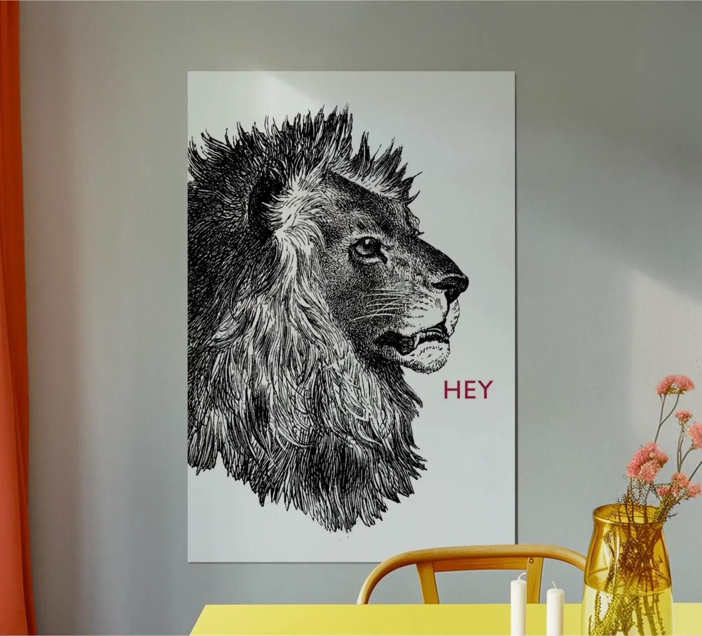 Hey Lion poster da The Gently Unfurling Sneak