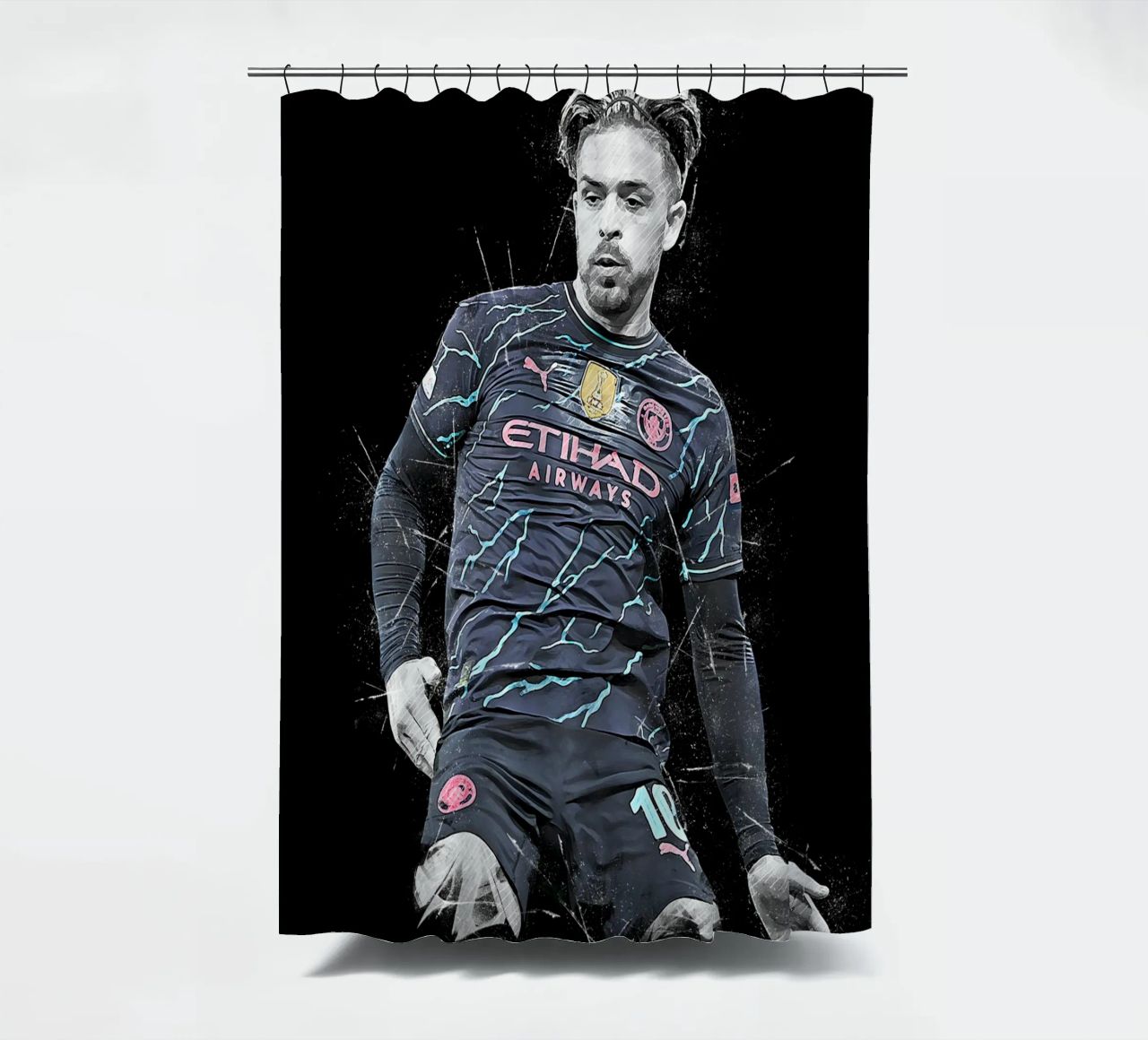 Jack Grealish shower curtain by tenten