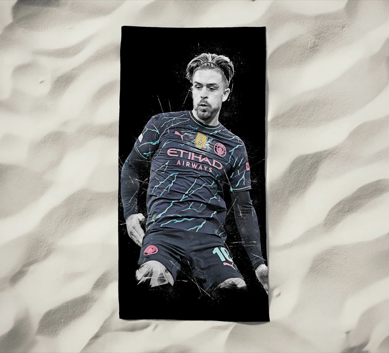 Jack Grealish beach towel by tenten