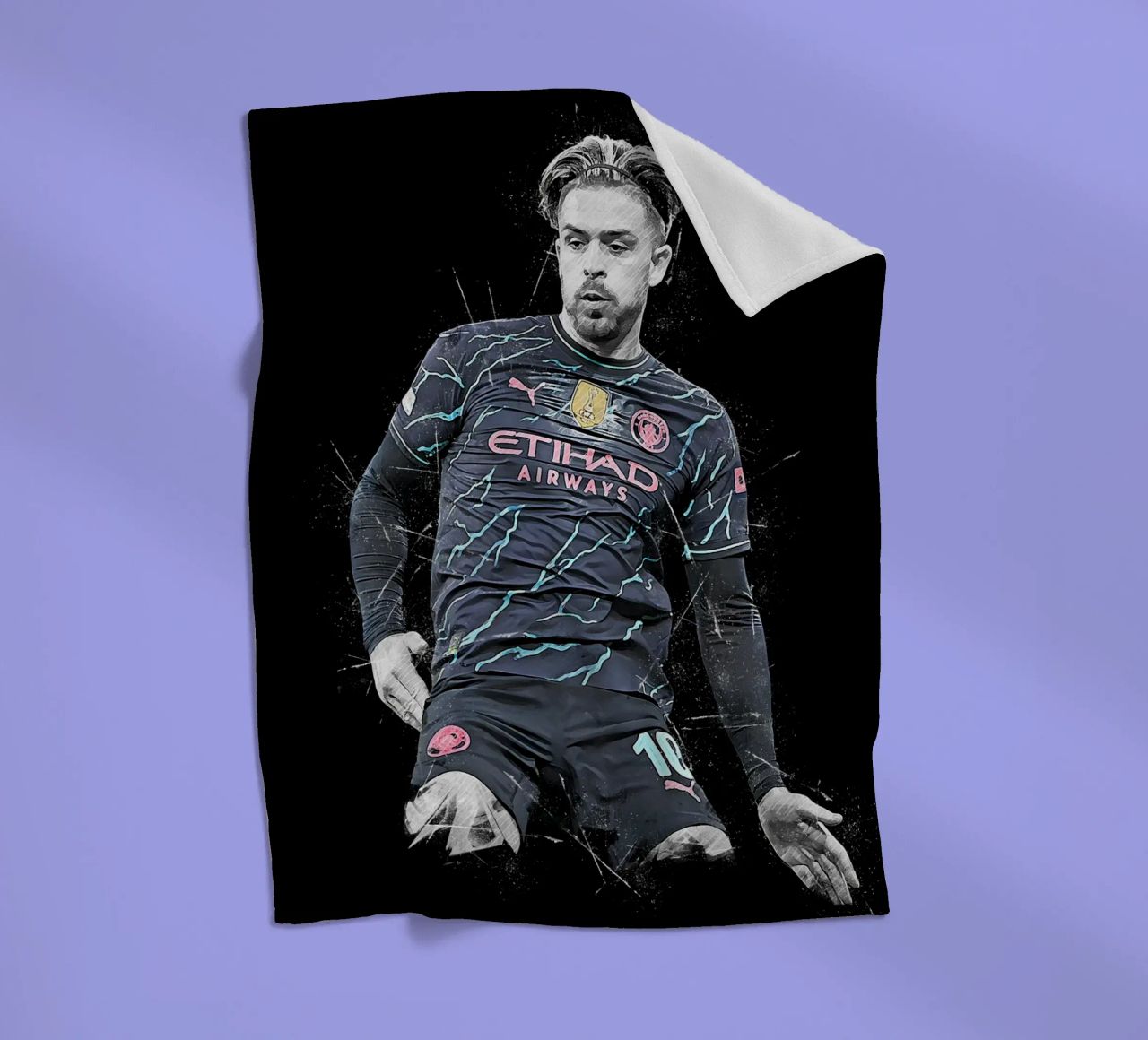 Jack Grealish fleece blanket by tenten