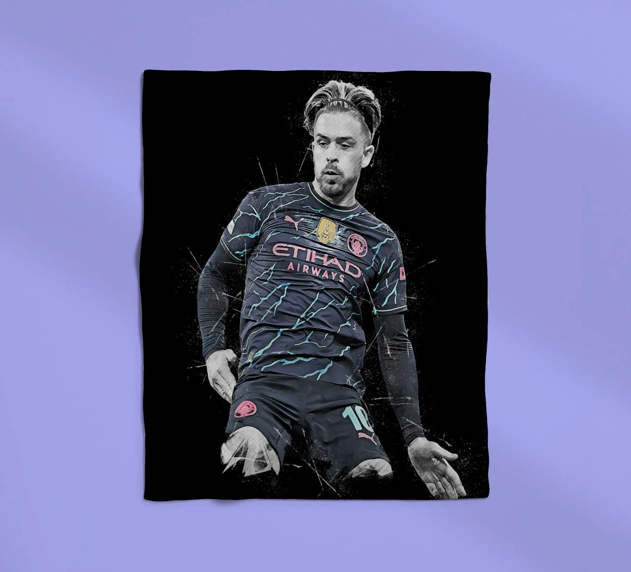 Jack Grealish fleece blanket by tenten