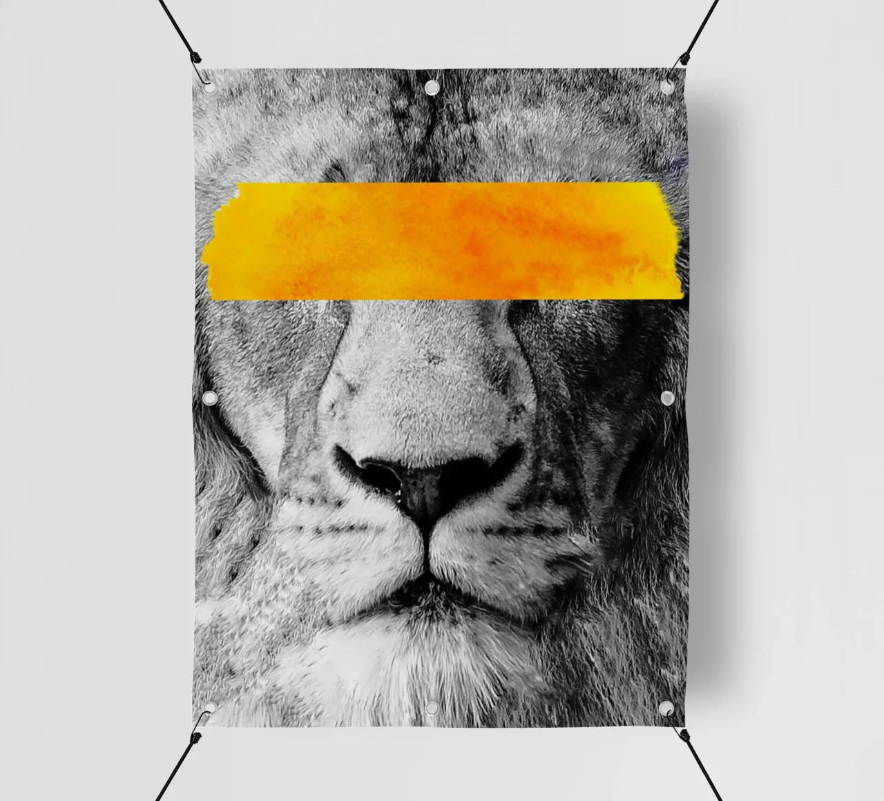 Afro Lion telo in pvc da Mathudace Créas