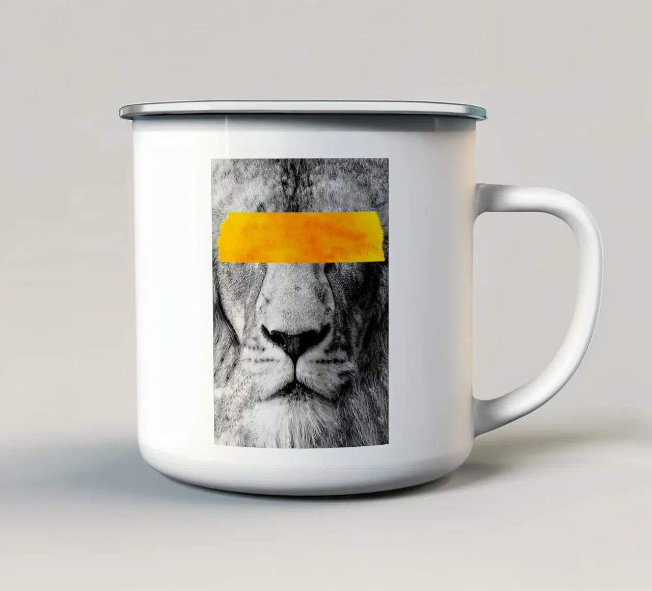 Afro Lion tazza in smalto da Mathudace Créas