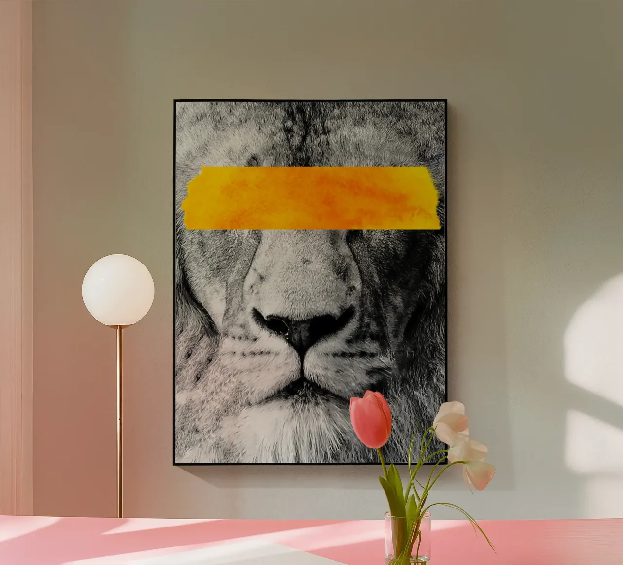 Afro Lion plexiglass da Mathudace Créas