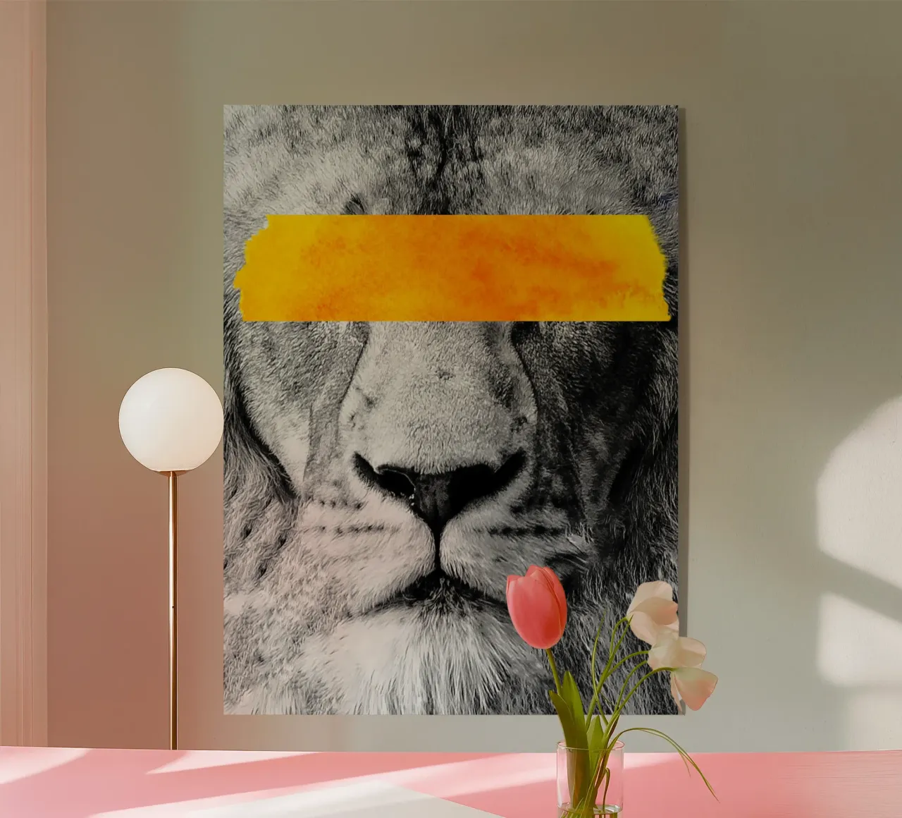 Afro Lion plexiglass da Mathudace Créas