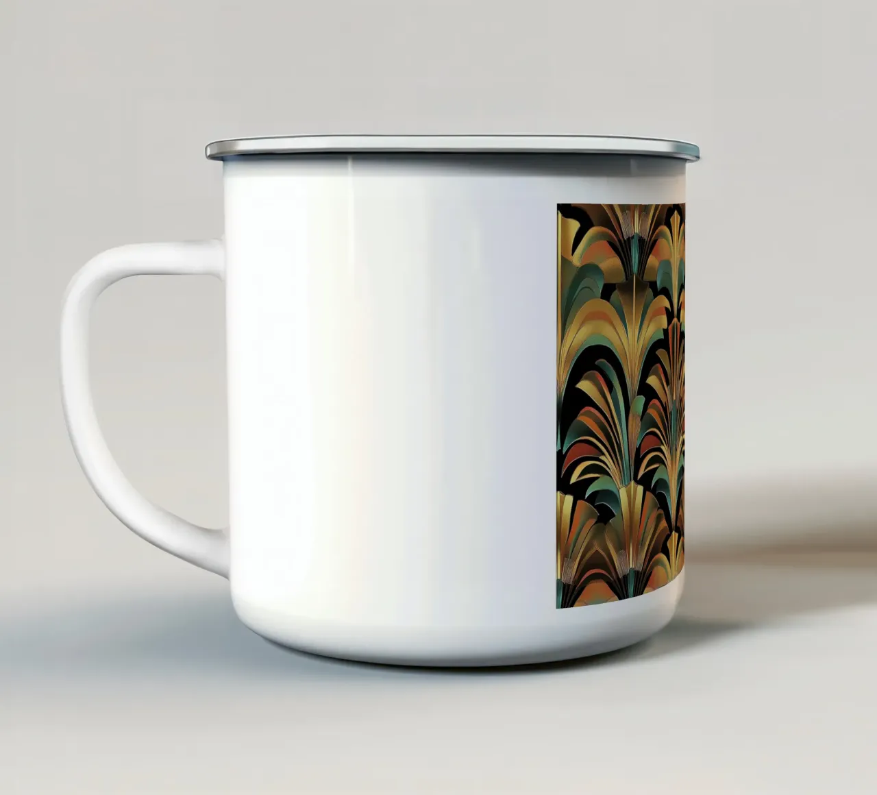 Art déco tazza in smalto da Nikis Art Studio
