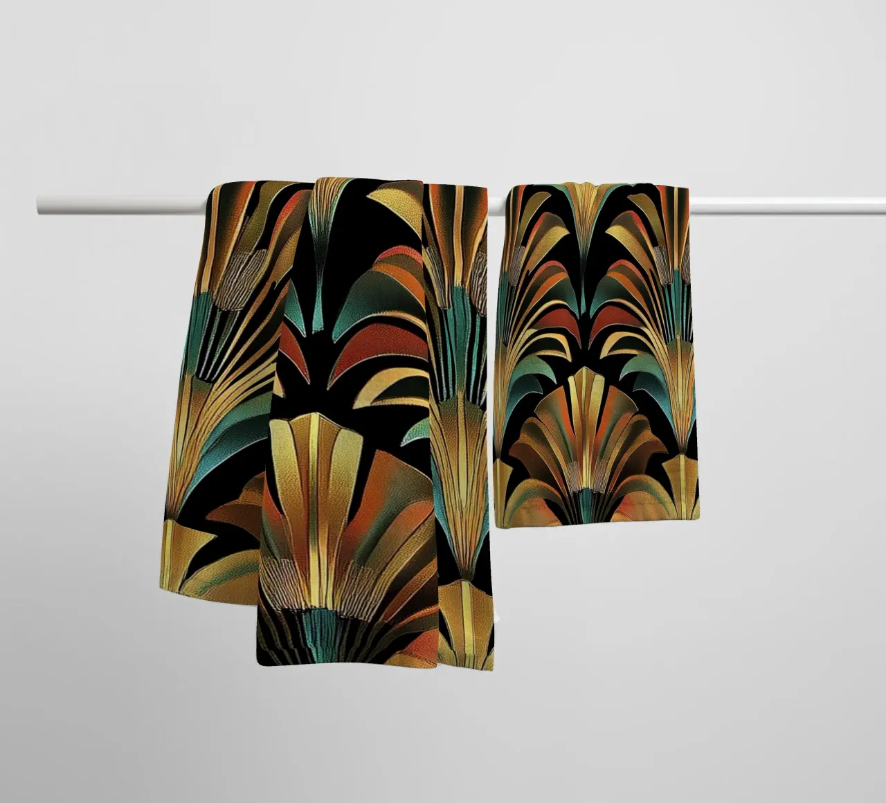 Art déco badhanddoek van Nikis Art Studio