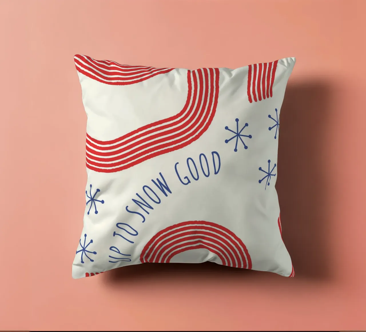 Up To Snow Good  |  Fun Christmas Print cuscino da PrintCessStudio