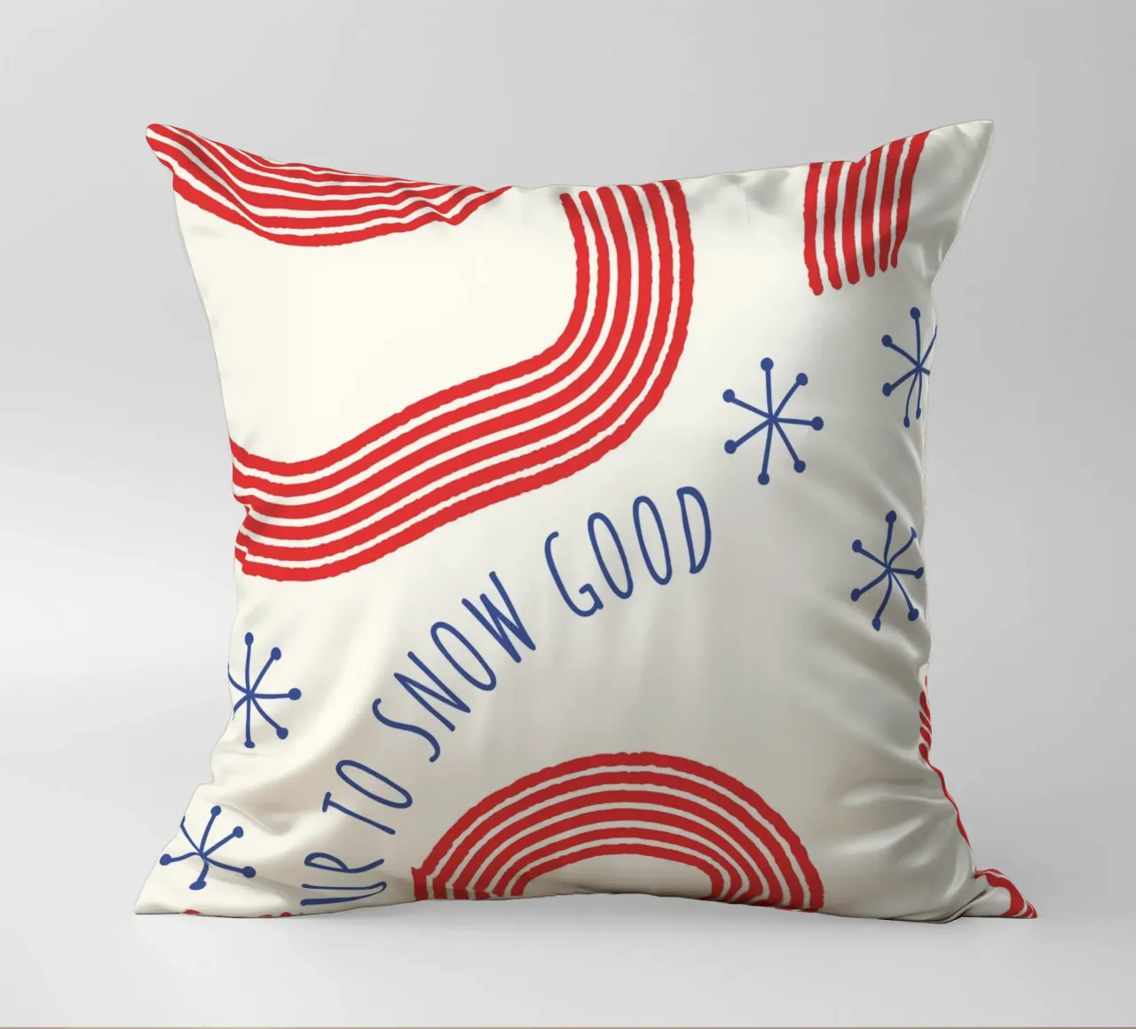 Up To Snow Good  |  Fun Christmas Print cuscino da PrintCessStudio