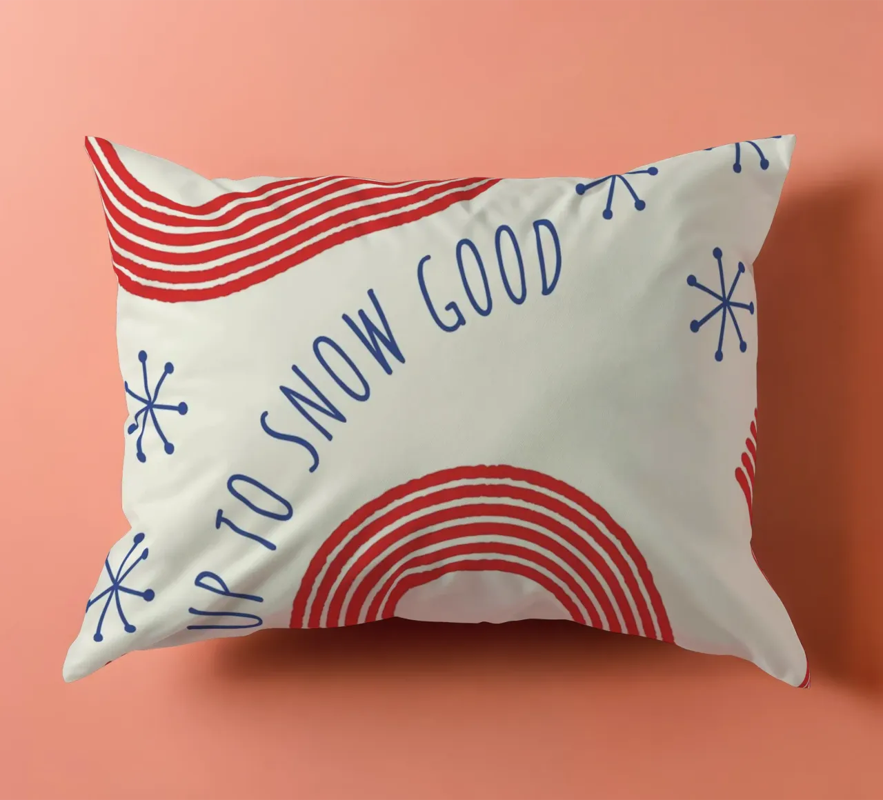 Up To Snow Good  |  Fun Christmas Print cuscino da PrintCessStudio