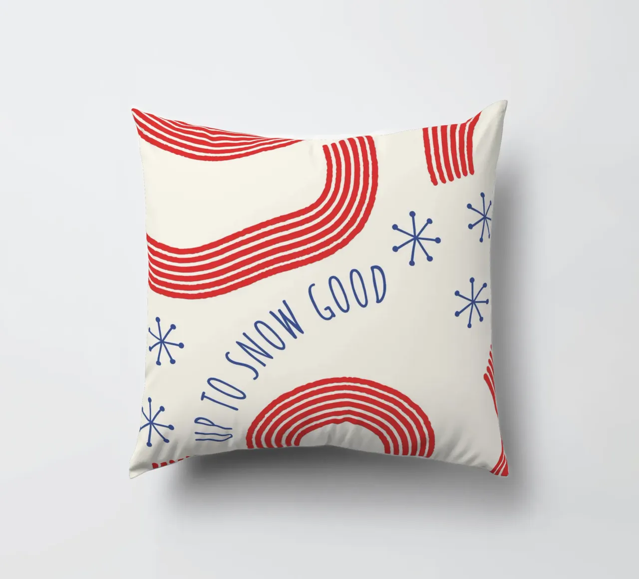 Up To Snow Good  |  Fun Christmas Print cuscino da PrintCessStudio
