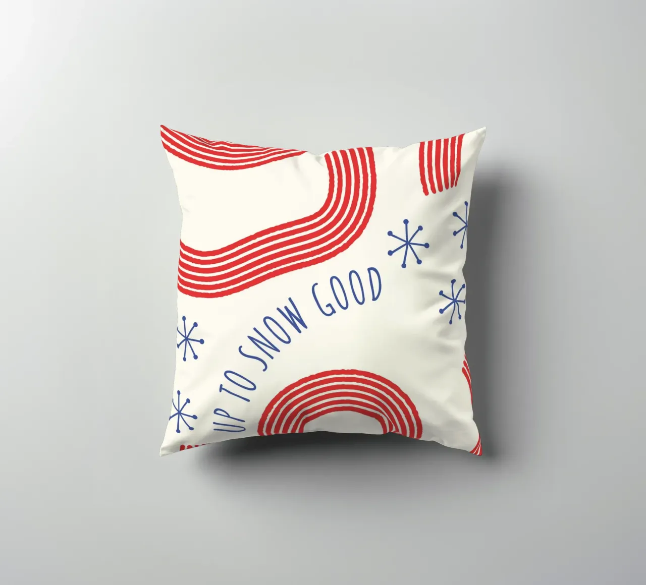 Up To Snow Good  |  Fun Christmas Print cuscino da PrintCessStudio