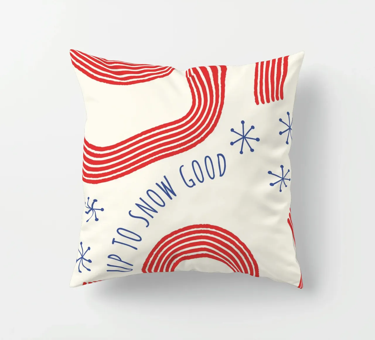 Up To Snow Good  |  Fun Christmas Print cuscino da PrintCessStudio