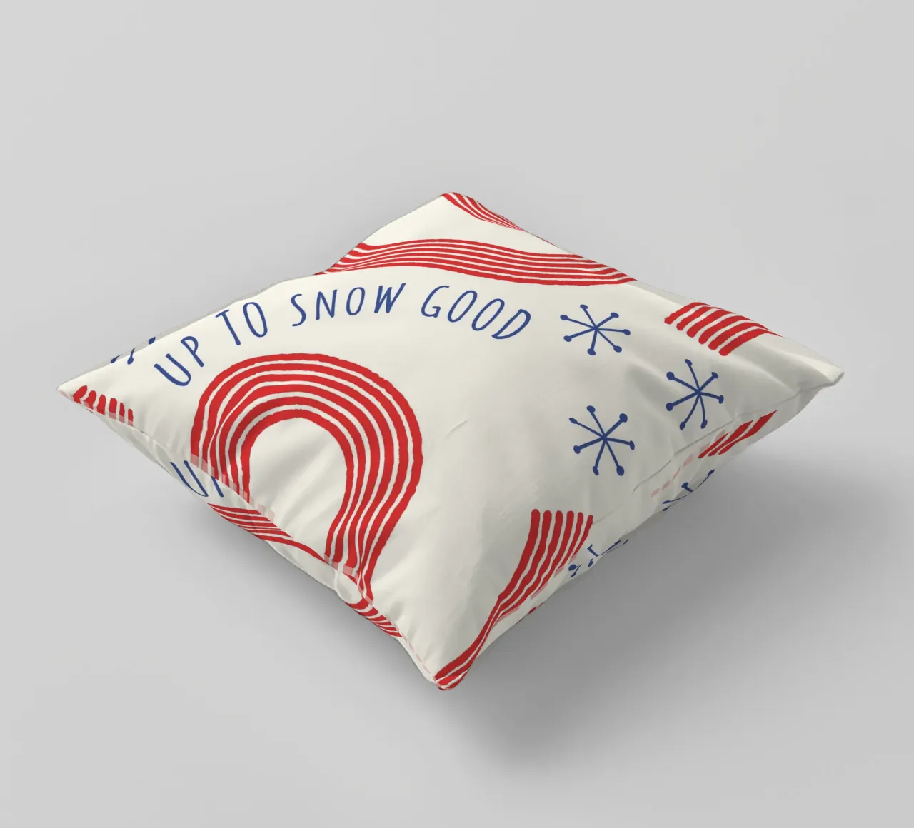 Up To Snow Good  |  Fun Christmas Print cuscino da PrintCessStudio