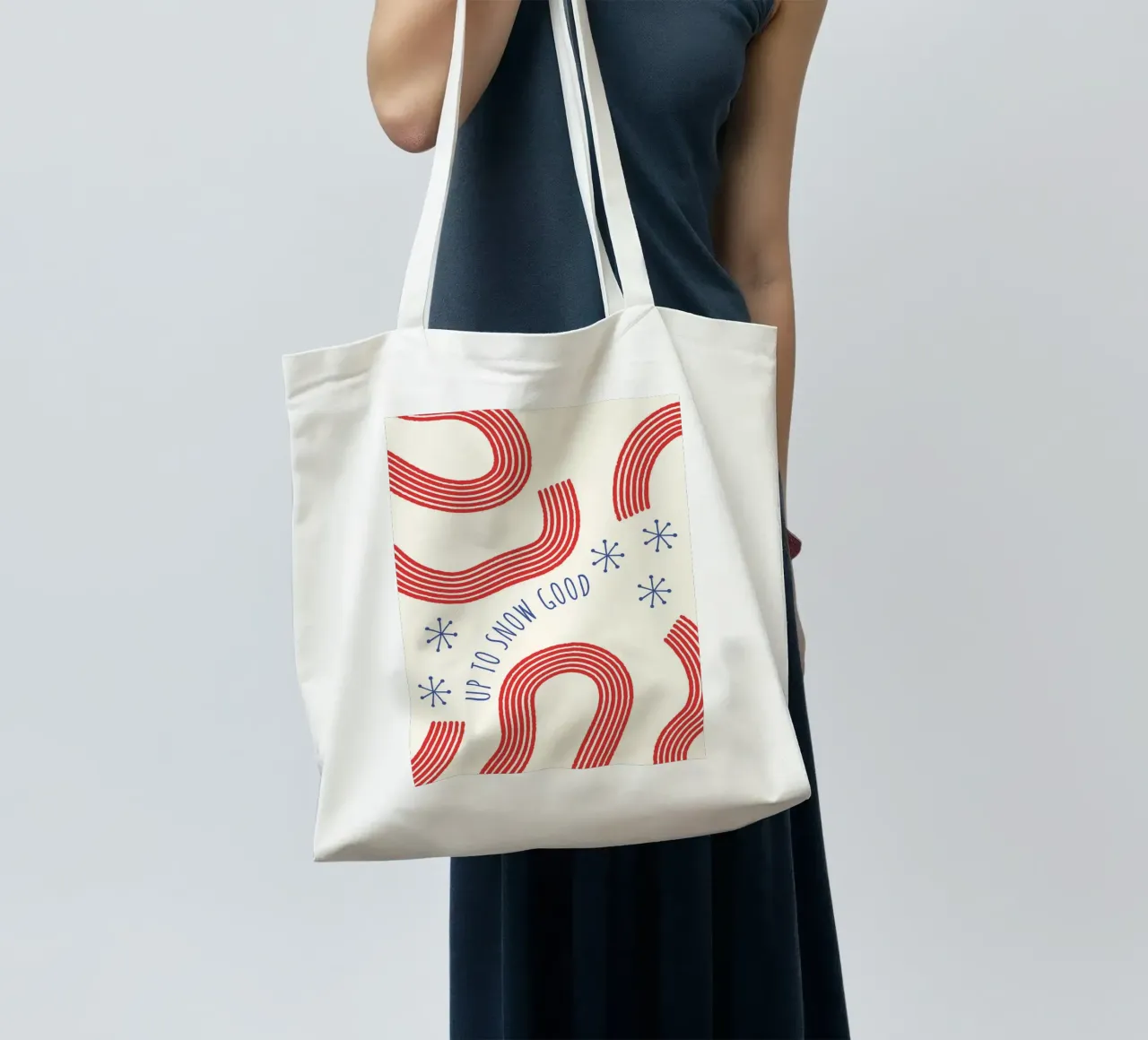 Up To Snow Good  |  Fun Christmas Print borsa in juta da PrintCessStudio