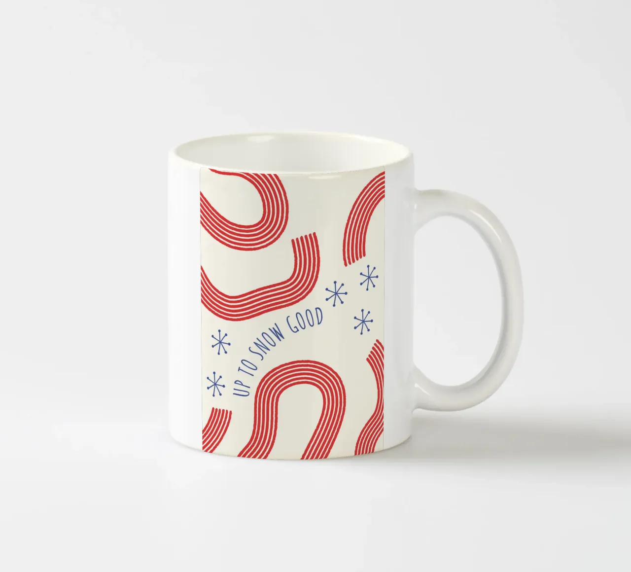 Up To Snow Good  |  Fun Christmas Print tazza in ceramica da PrintCessStudio